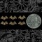 Antiqued Copper Plated Brass Itty Bitty Bat Stampings Charms - Set of Six - C-C92